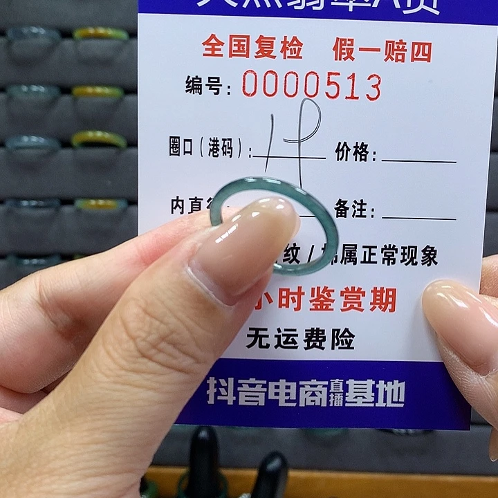 翡翠戒指未镶嵌     513