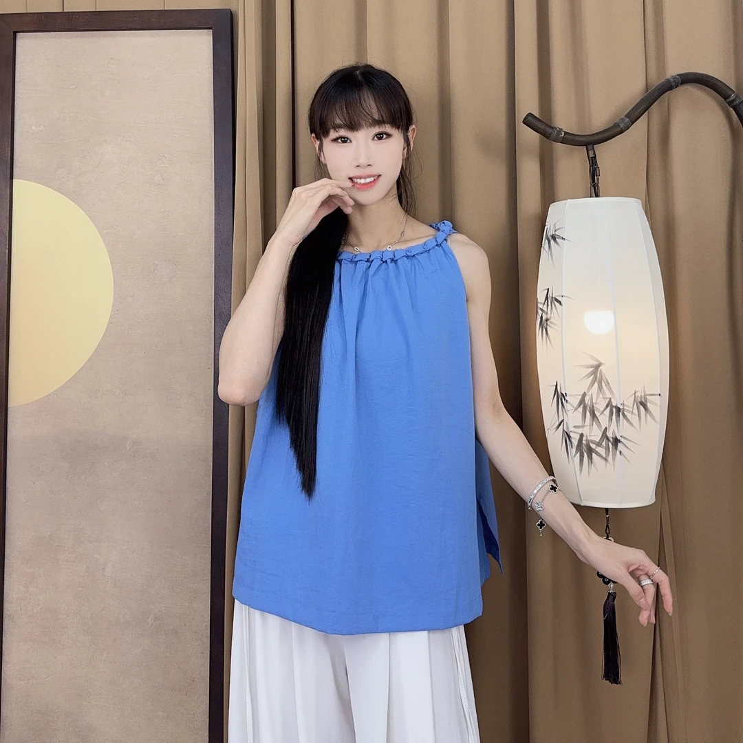 ShiShi古典舞练功服舞蹈无袖上衣2025新舞蹈服挂脖无袖背心