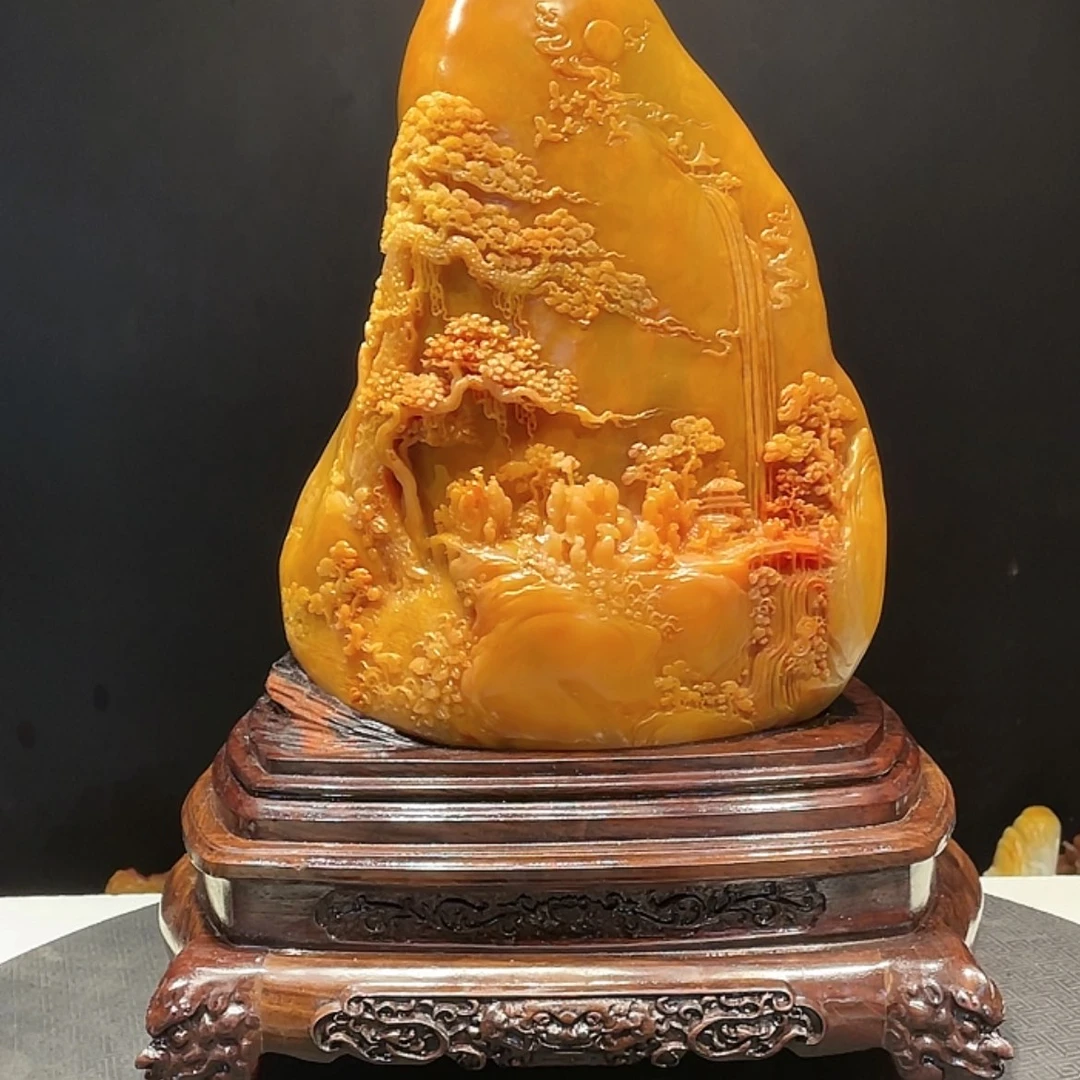 【闪购商品】寿山石酥*?山水摆件工艺品