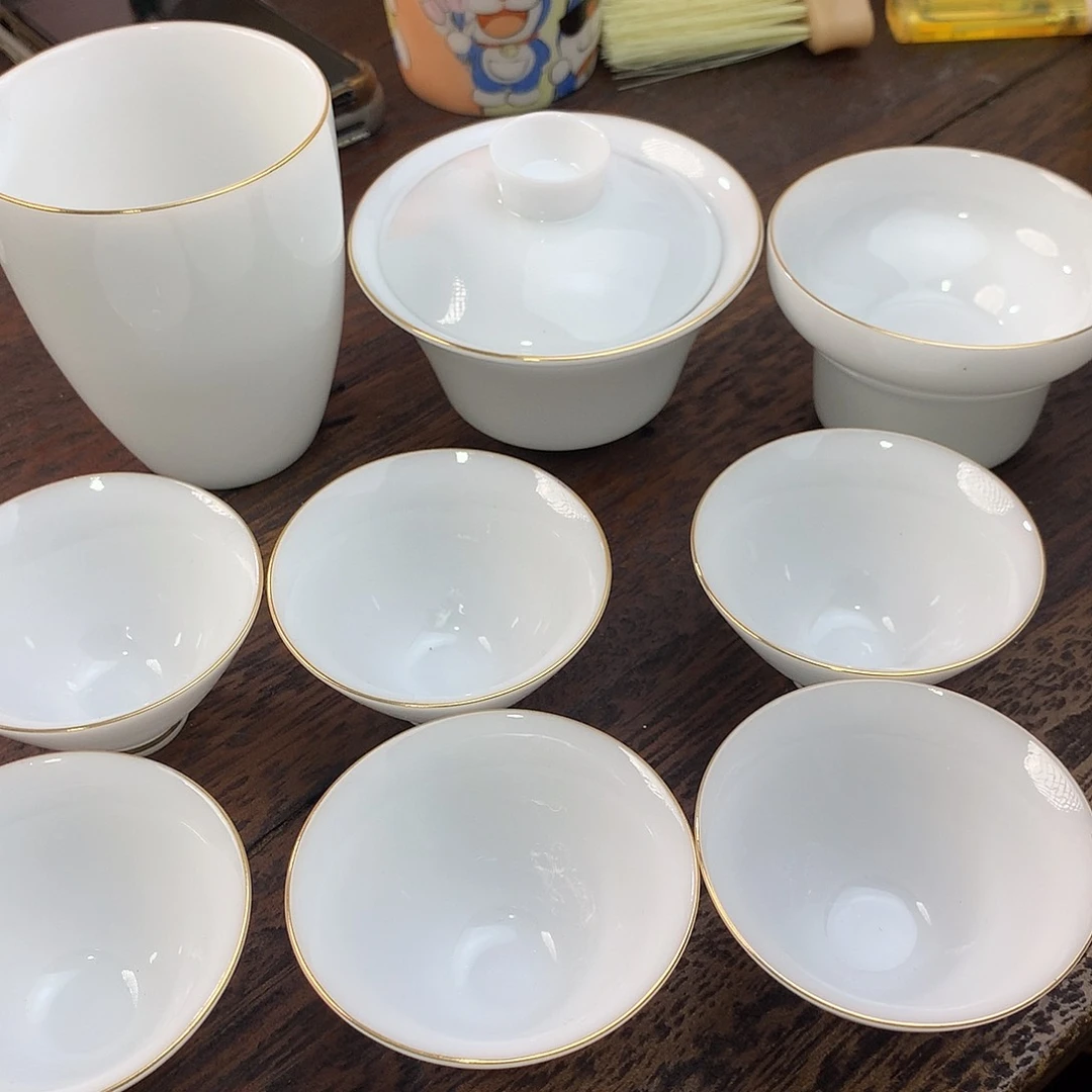 冰种描金斗笠套装