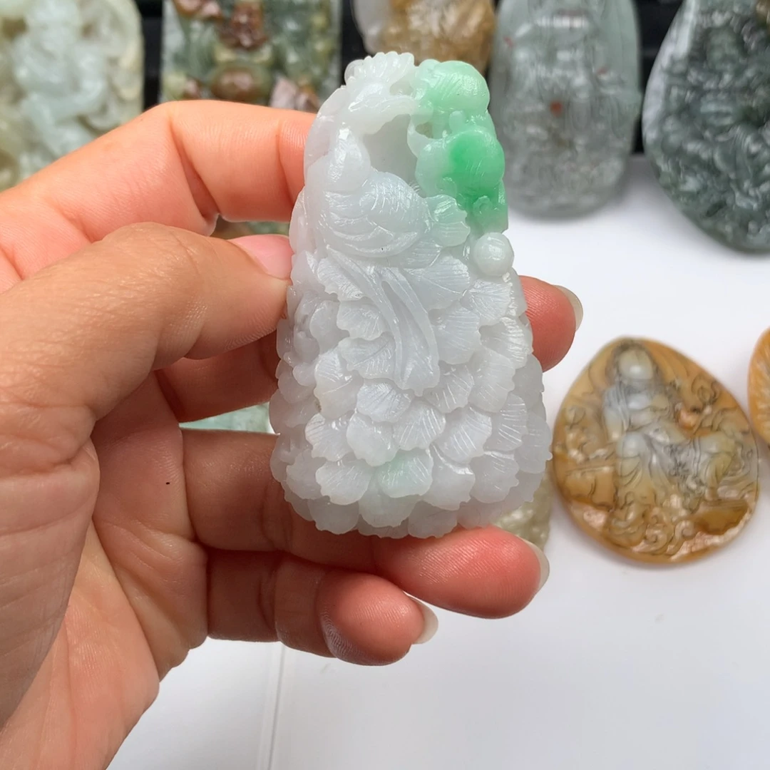 定制翡翠未镶嵌天然缅甸翡翠A货毛货抛光定制