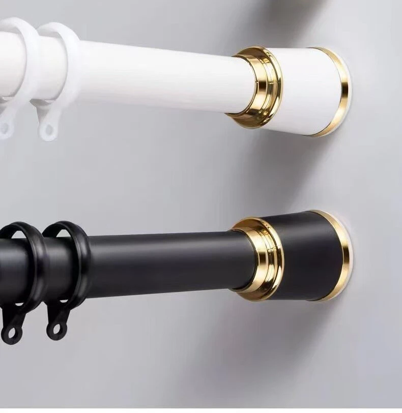 【伸缩罗马杆】原版加厚免打孔窗帘罗马杆（带三个支架）