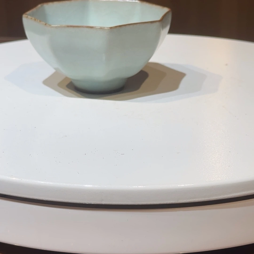 杯平*心龙泉官窑八棱盏