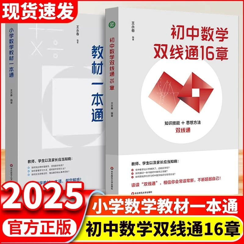 小学数学教材一本通初中数学双线通16章王永春数学思想方法数学