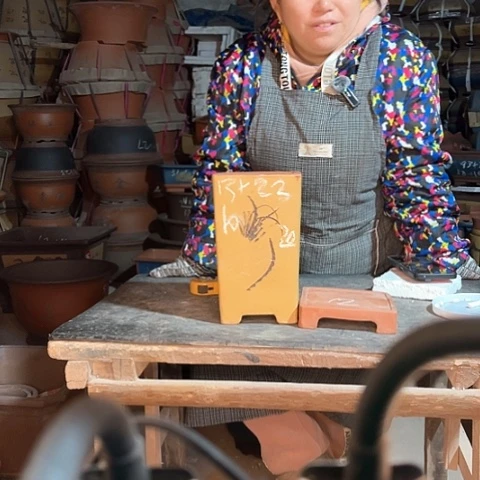 紫砂花盆四方盆一个