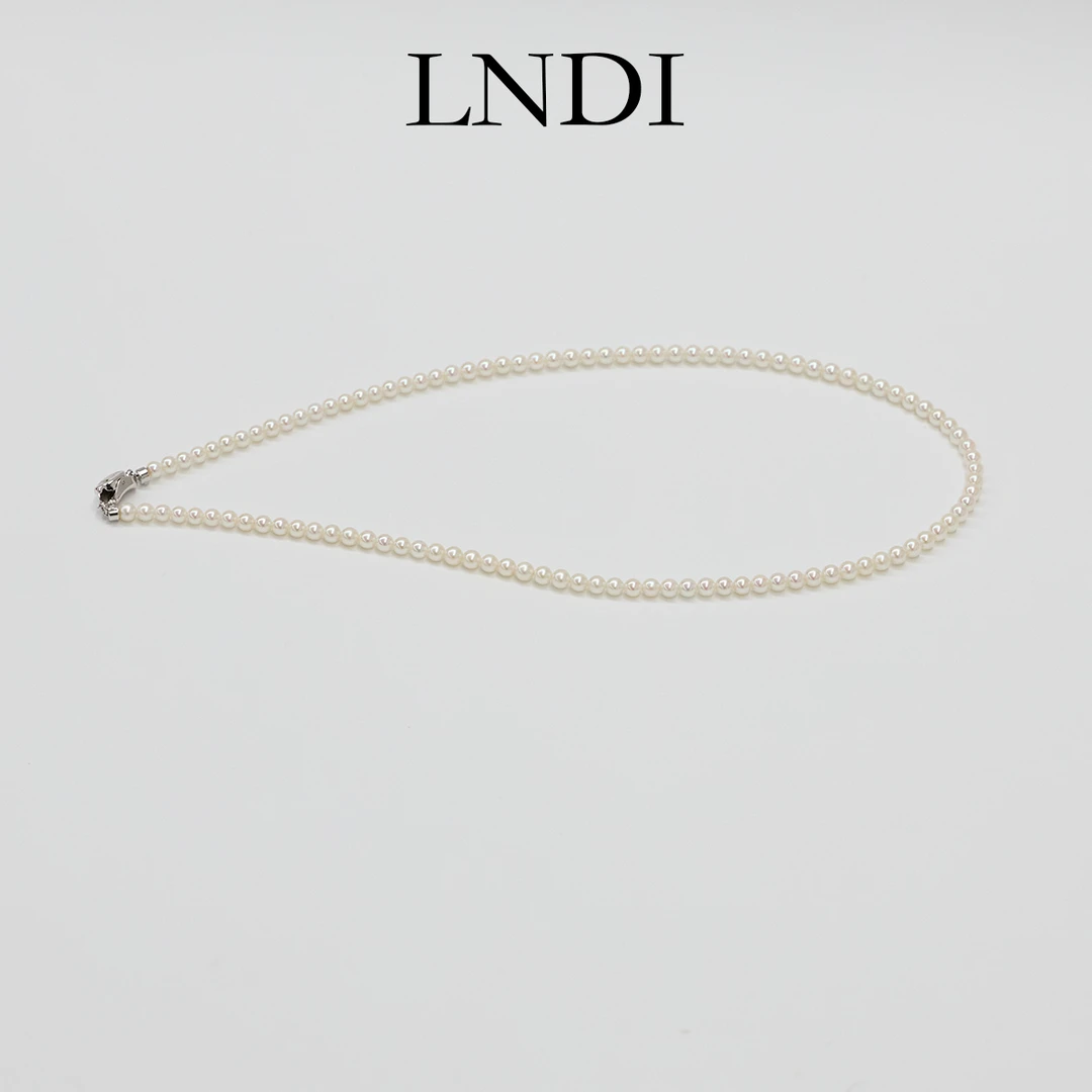 【LNDI】海水akoya珍珠项链3-5MM S925银