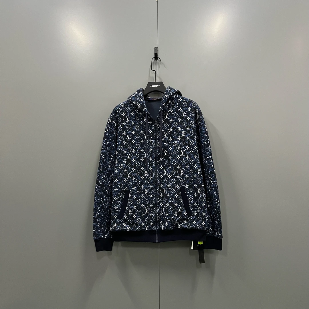 99新 LouisVuitton/路易威登 yy 满印老花logo拉链XXL码 611841