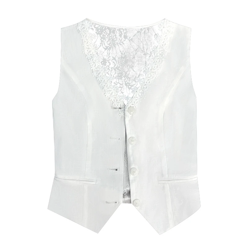 LI婉君【蕾丝马甲】显瘦气质时尚百搭设计感小众上衣LWJ25A1T624