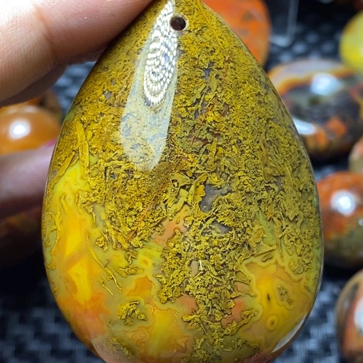 玛瑙/玉髓颈饰足铂镶嵌用****4