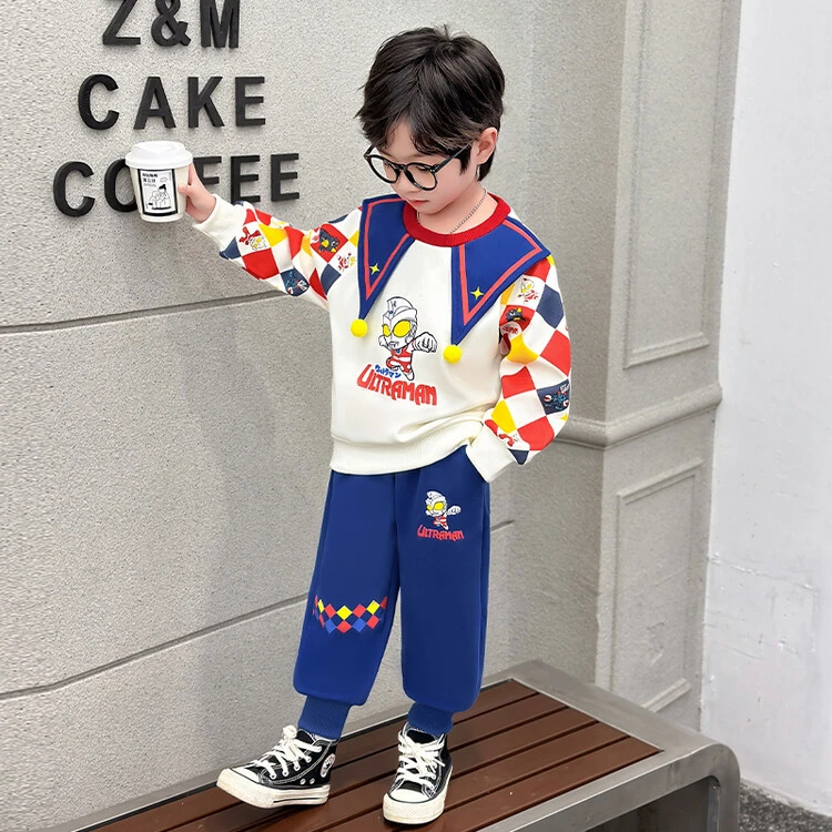 奥特曼马戏团卫衣套装洋气秋季休闲儿童衣服小孩3-6岁儿童3-6岁