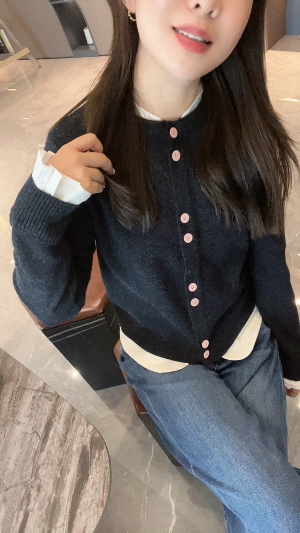 【北总严选】帕迪恩双扣假两件开衫25PD-P2554