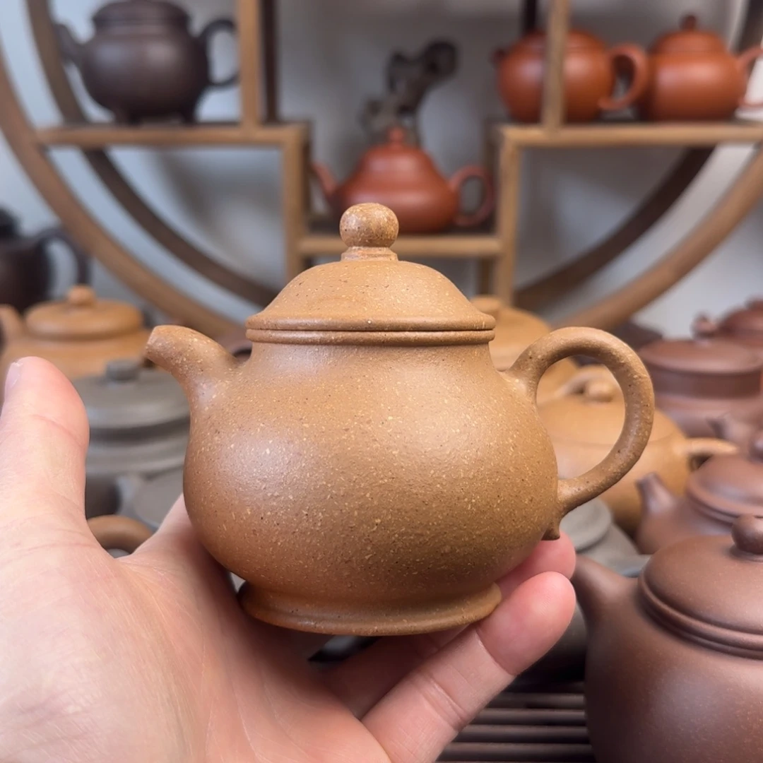 紫砂茶壶高潘200cc台西梨皮老段