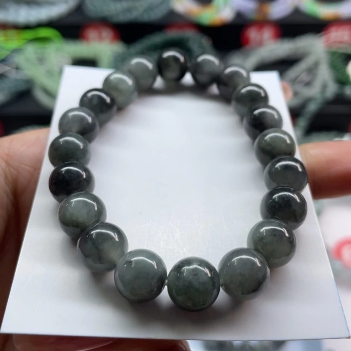 翡翠手链未镶嵌水*珑卡10