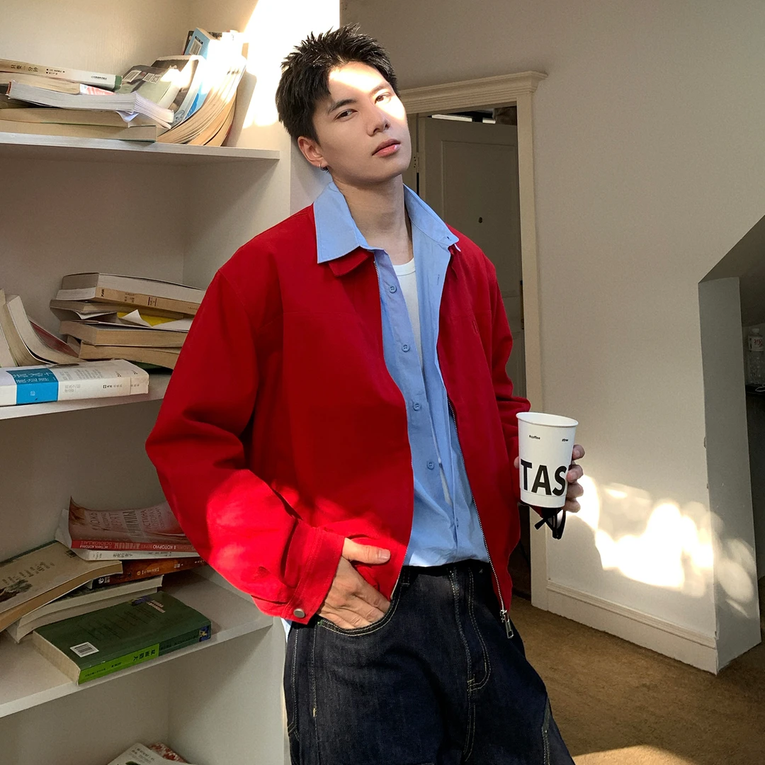 Holocene美式潮牌哈灵顿夹克早秋通勤男女百搭宽松外套纯棉JK001