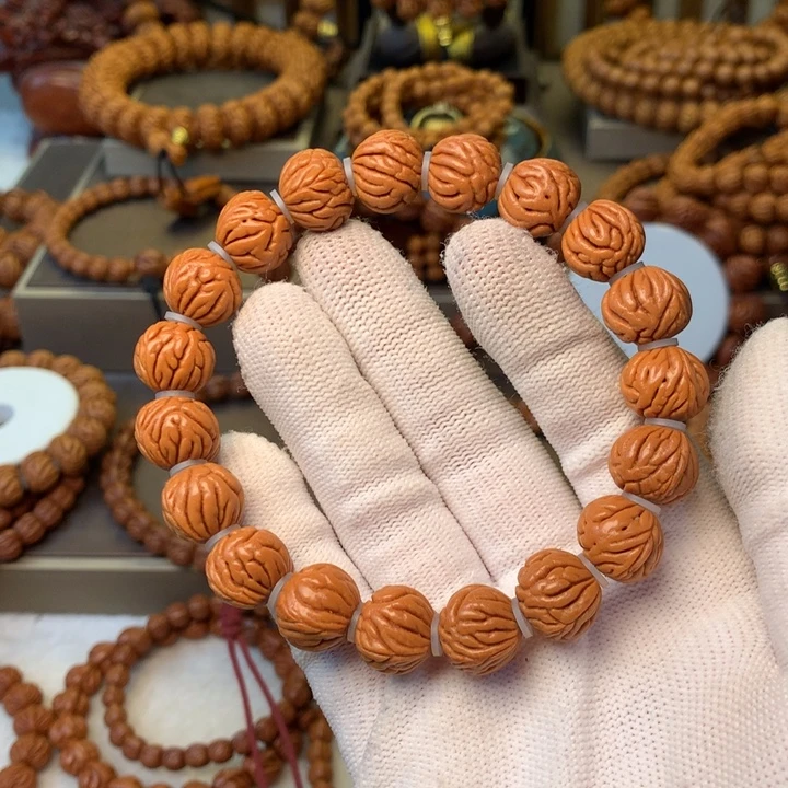 桃核手串秦岭龙纹