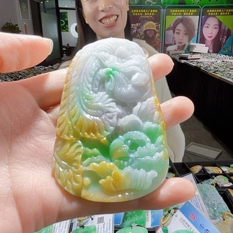 翡翠未镶嵌项链翡翠