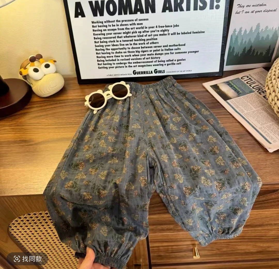 2025夏季新款儿童休闲裤薄款防蚊裤经典儿童裤子百搭男女童束脚裤