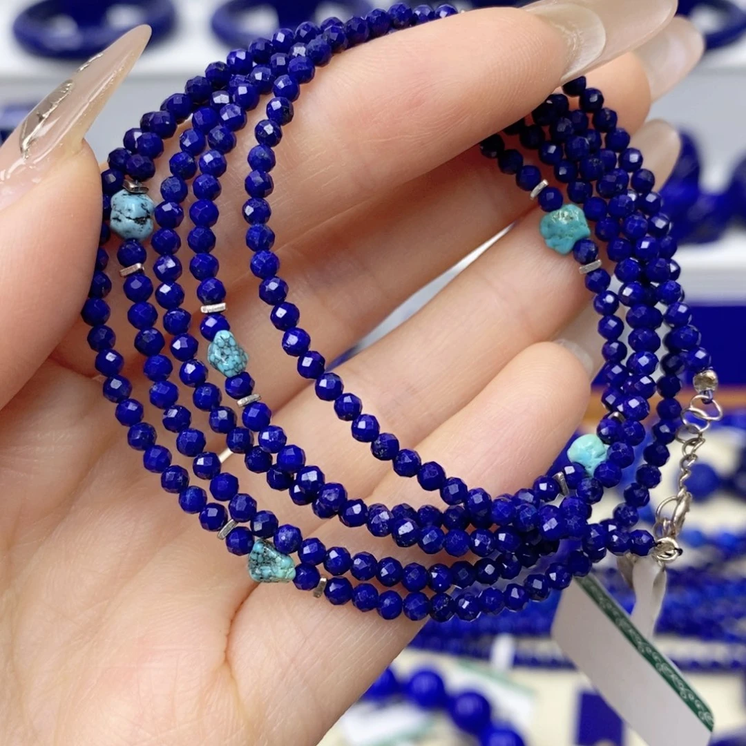 青金石未镶嵌颈饰