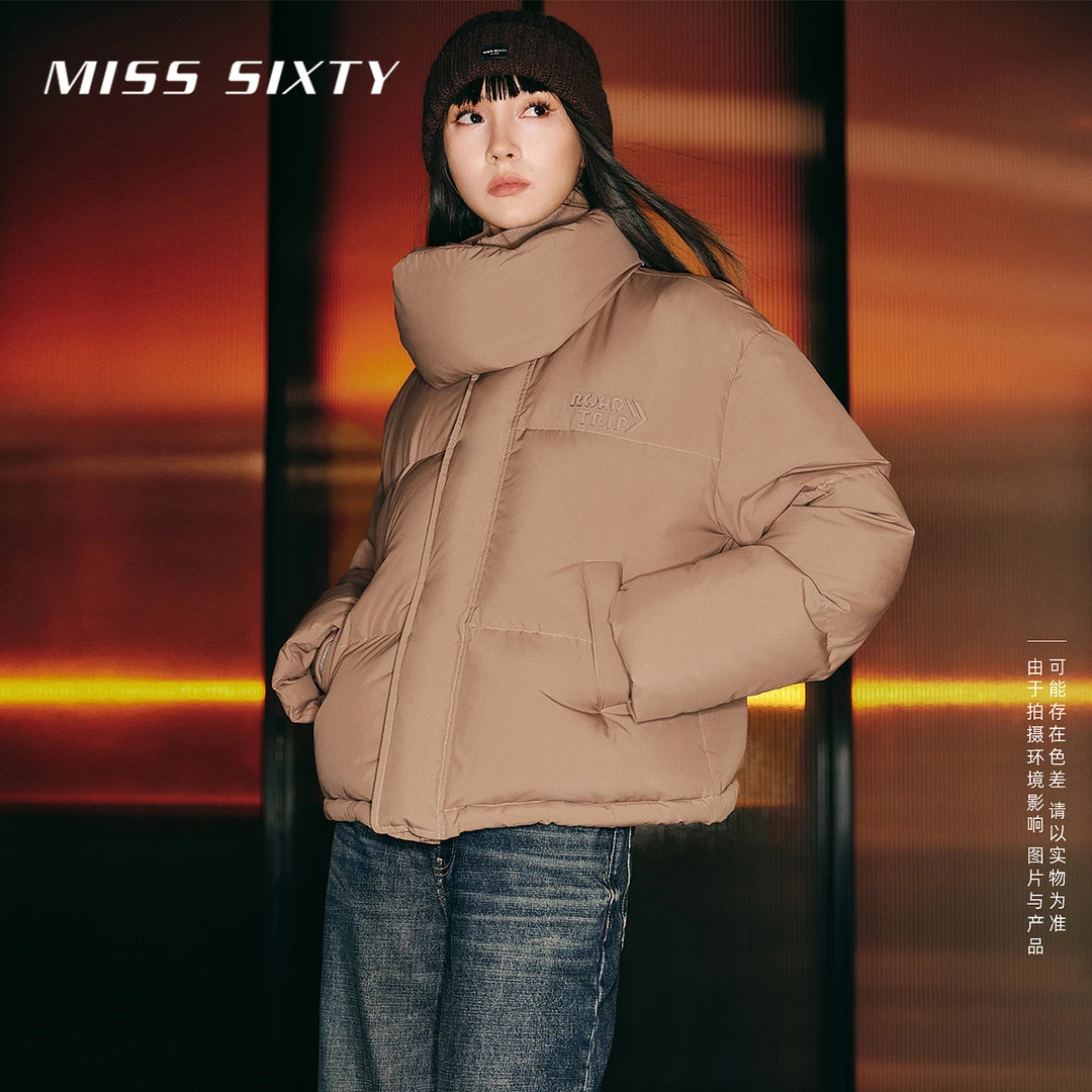 【赵老板专属】Miss Sixty羽绒服围脖领简约短款显瘦外套面包服0489