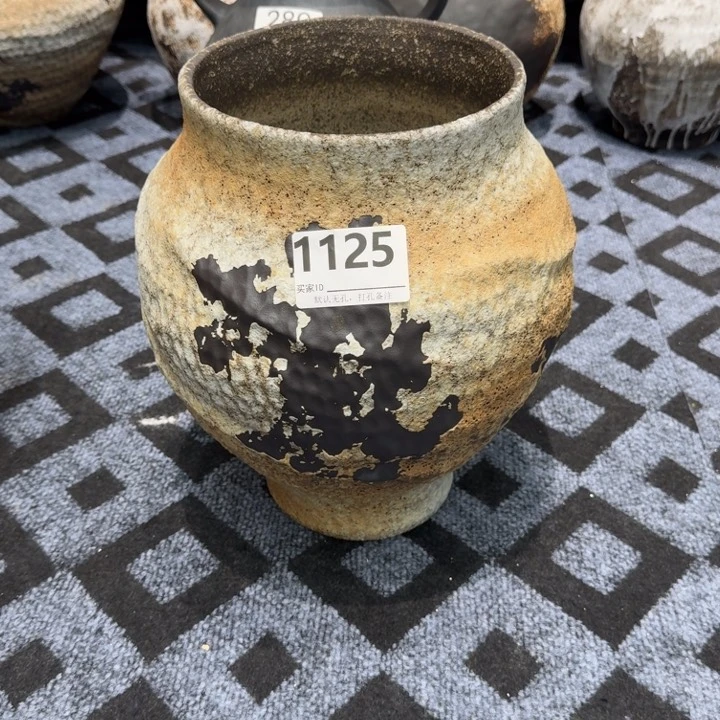 @***雨瓷片景德镇高温花器编码1125高33口17默认无孔