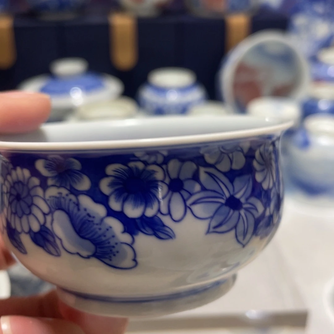 青花炉式万花主人杯