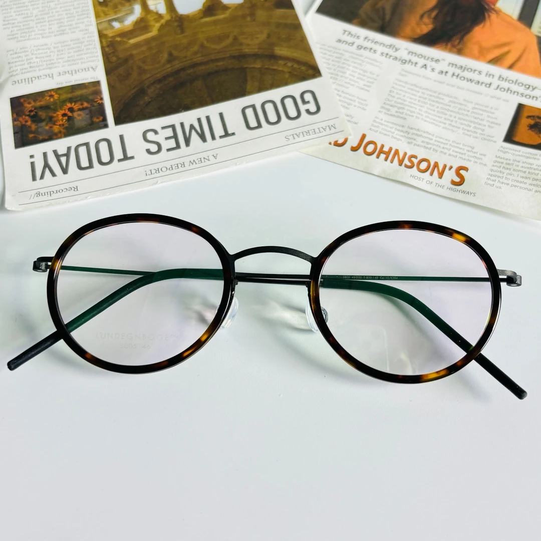 林博同款5805超轻日系无螺丝眼镜手工时尚复古