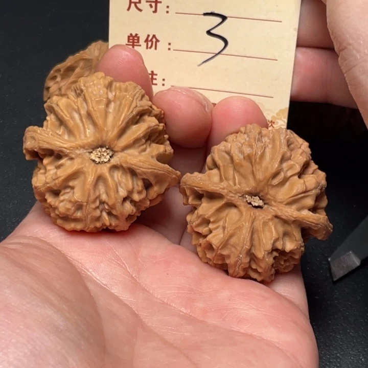 文玩核桃把件苹果园42尺全品白茬3