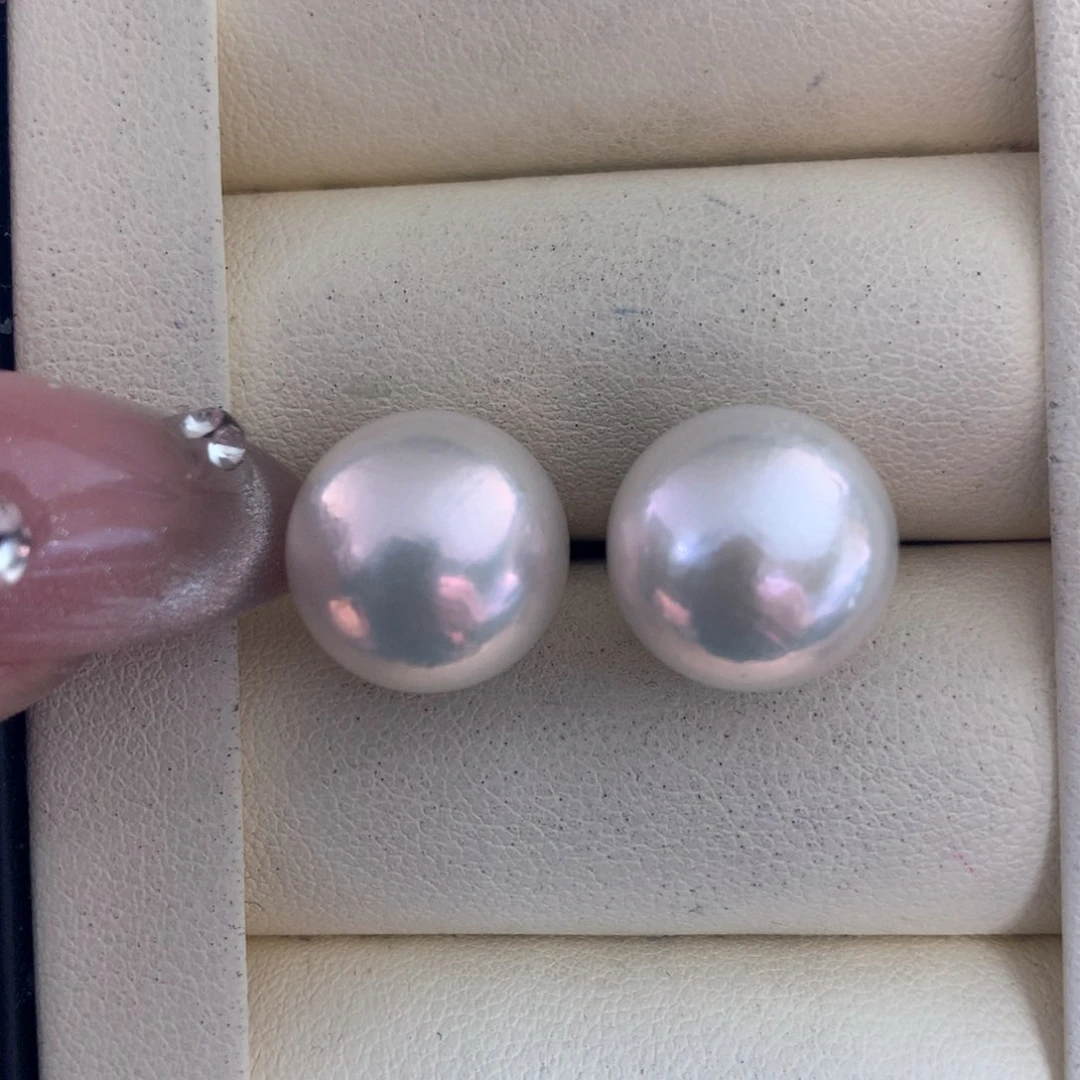淡水珍珠耳饰银S925镶嵌