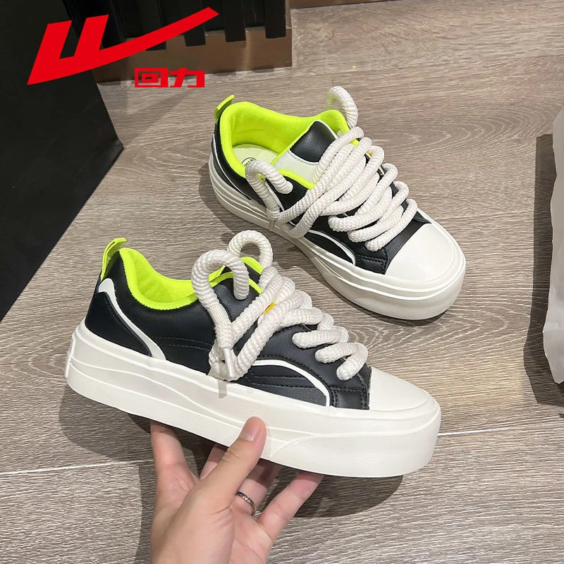 【断码清仓】回力正品女鞋小白鞋ins百搭时尚休闲鞋子厚底运动板鞋
