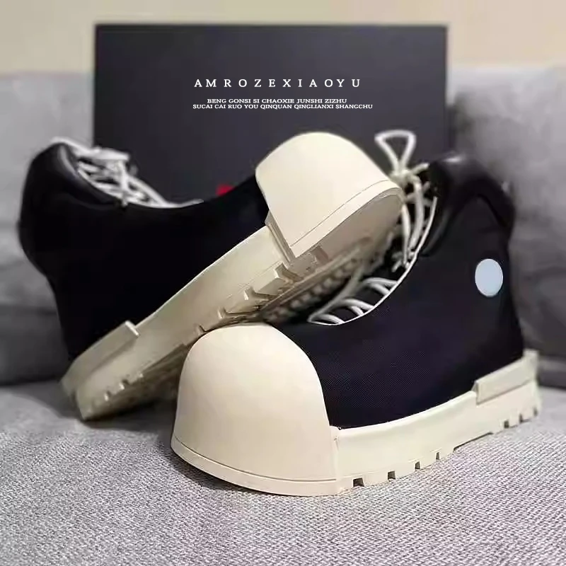 范丞丞同款米奇大头帆布鞋男女款2024新款板鞋厚底增高潮流马丁靴