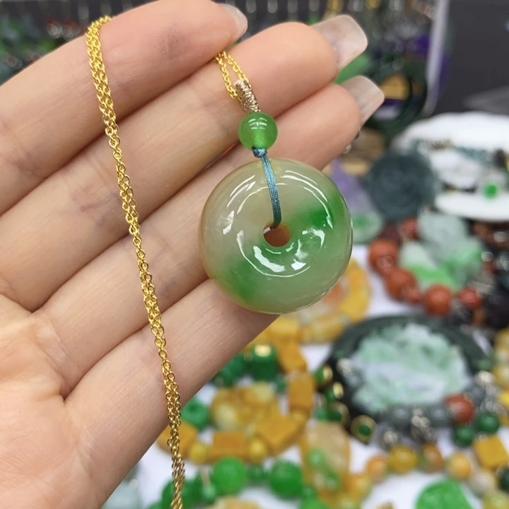 翡翠未镶嵌耳饰项链20