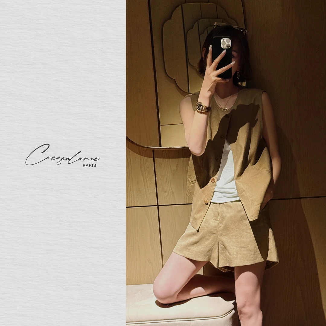 韩彬彬"复古马甲"100亚麻双面穿极百搭马甲1466-(10)