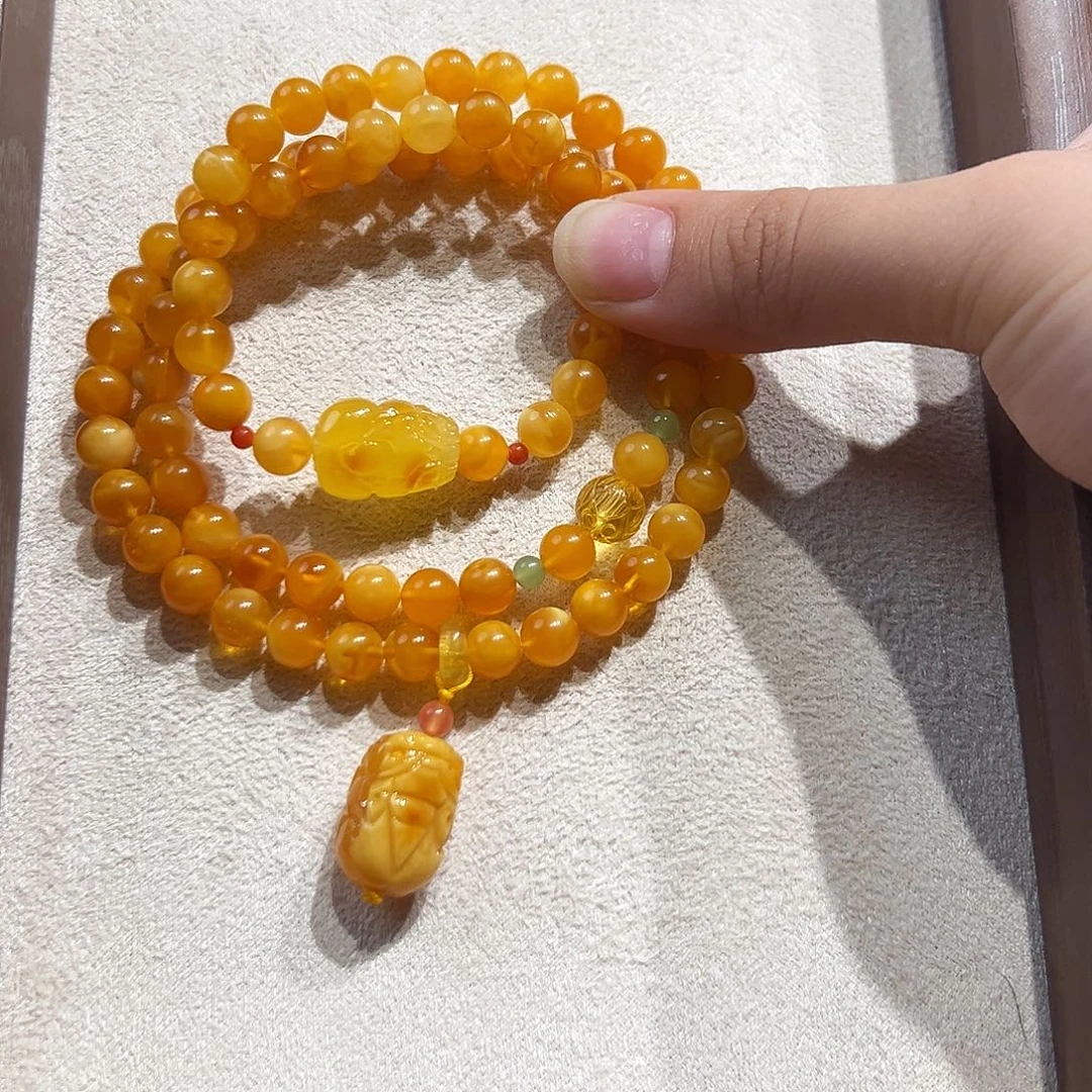 未镶嵌蜜蜡手链6.8mm蜜蜡手串