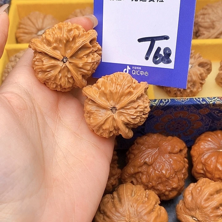 时***转文玩核桃把件文玩核桃三棱68