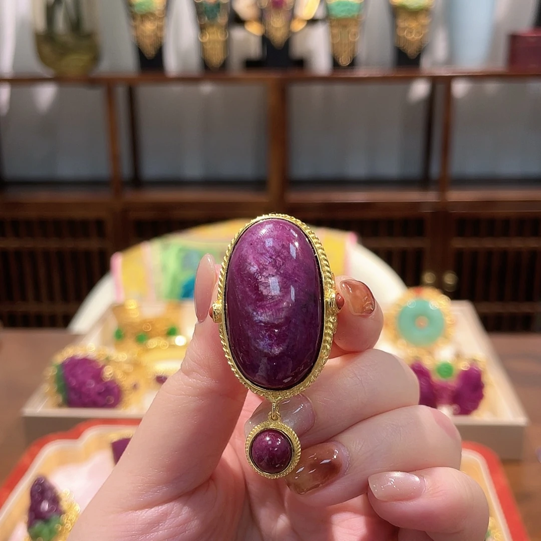 锦纶非金属戒指红宝
