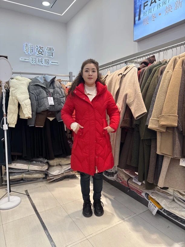 韩姿雪收腰显瘦棉服外套