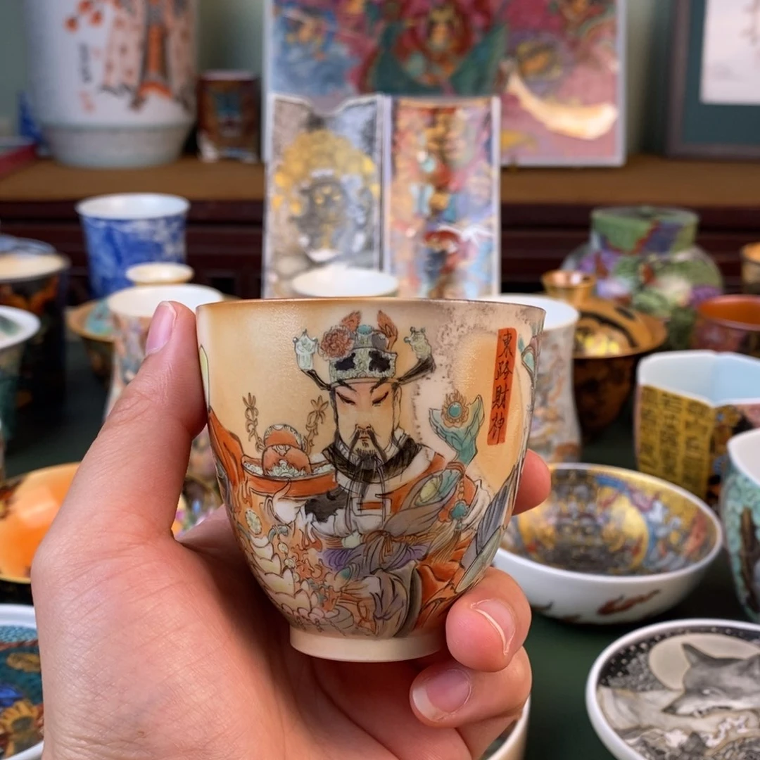 纯手工手绘陶瓷杯