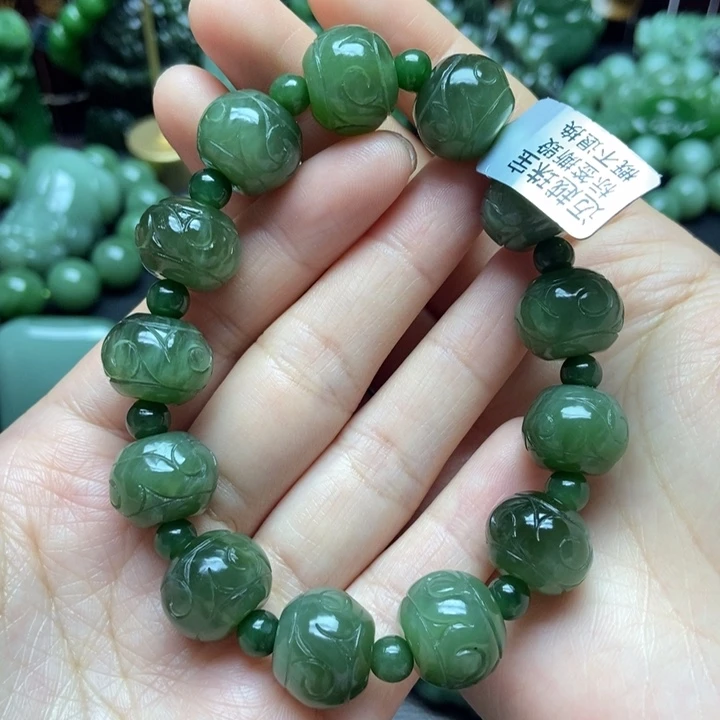 和田玉（碧玉）3手串未镶嵌