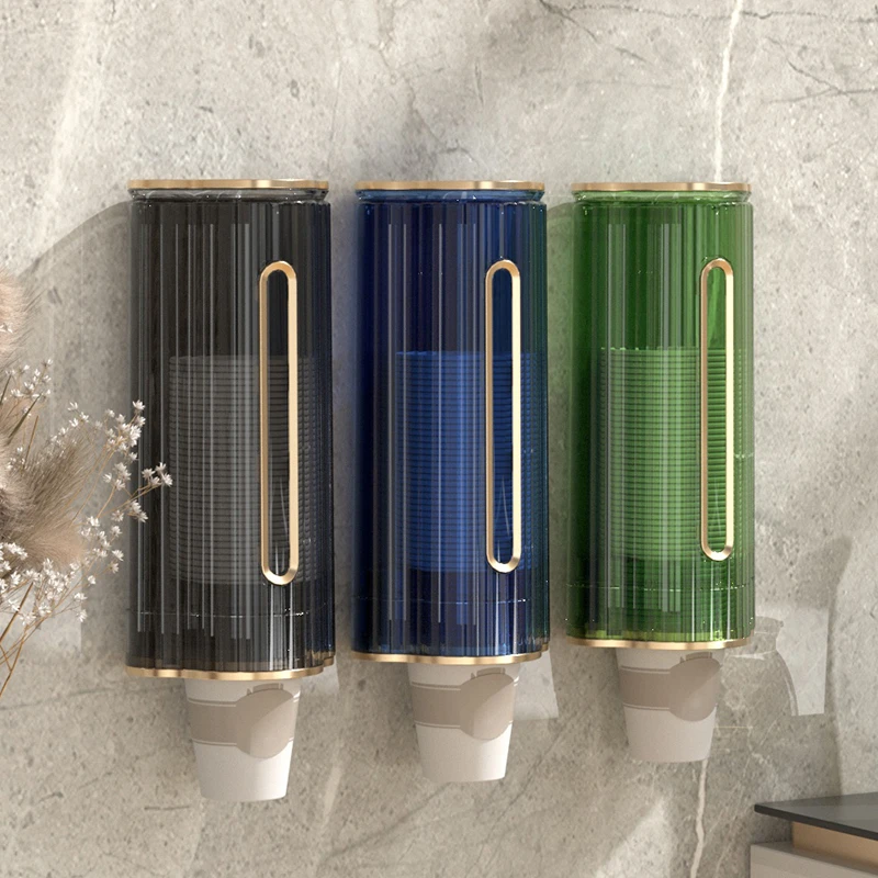 免打孔时尚轻奢风防水防尘一次性纸杯架