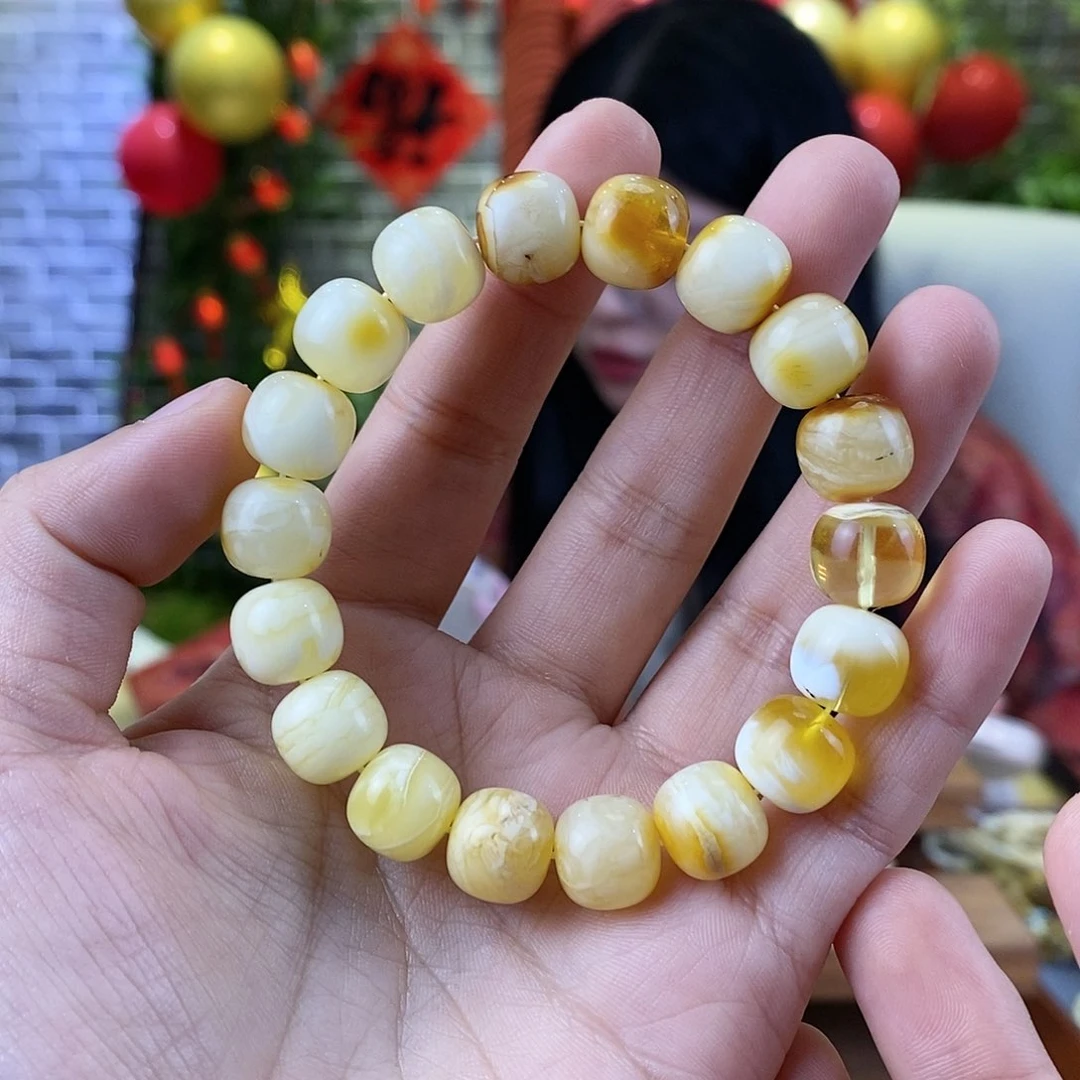 蜜蜡裸石未镶嵌蜜蜡手串11.5mm