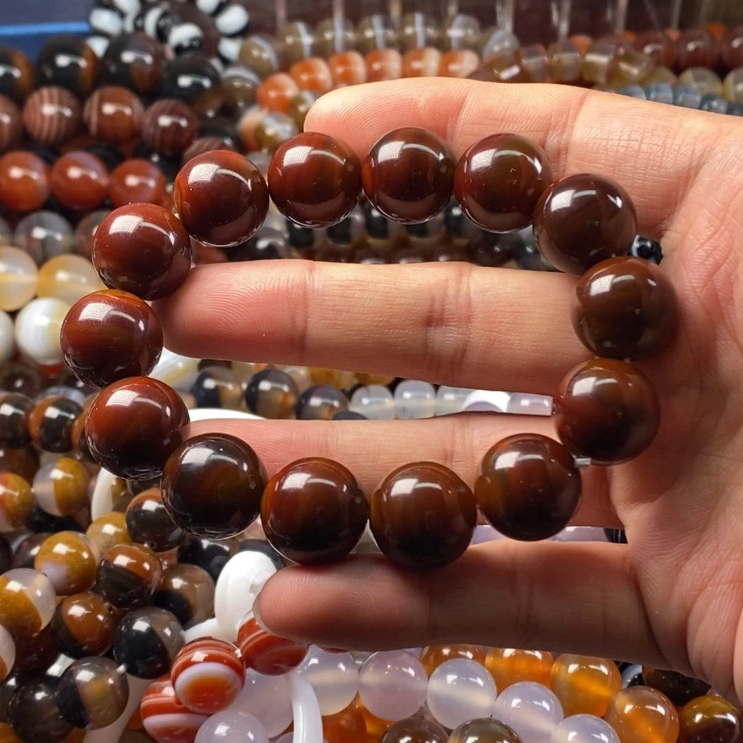 用***9玛瑙/玉髓未镶嵌手链