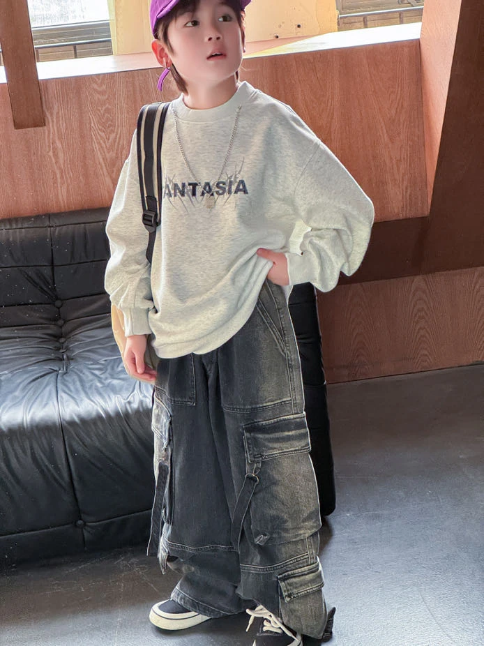 【新疆包邮】春季新款字母宽松卫衣X810