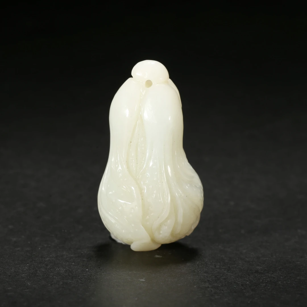 清代*玉白菜/03SBJ2658/和田玉【北京文博】