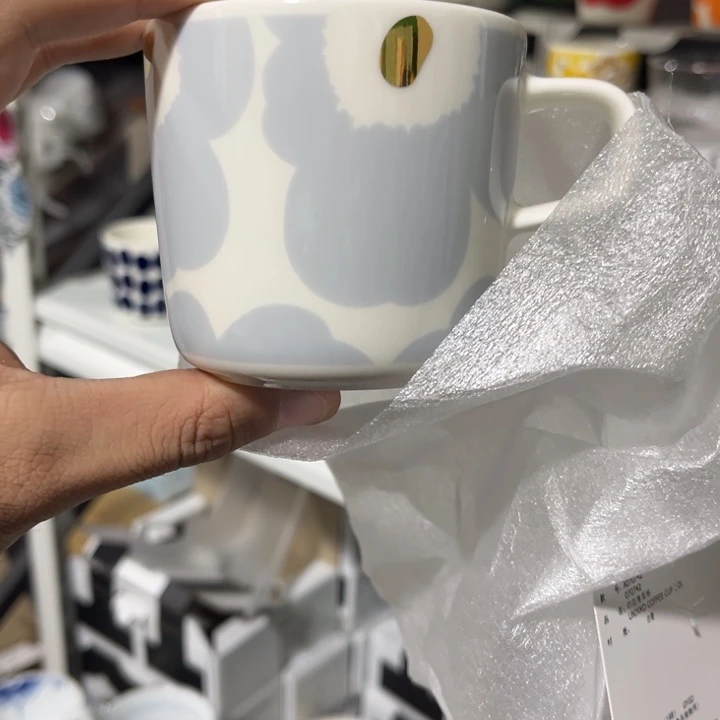 marimekko灰金200ml咖啡杯