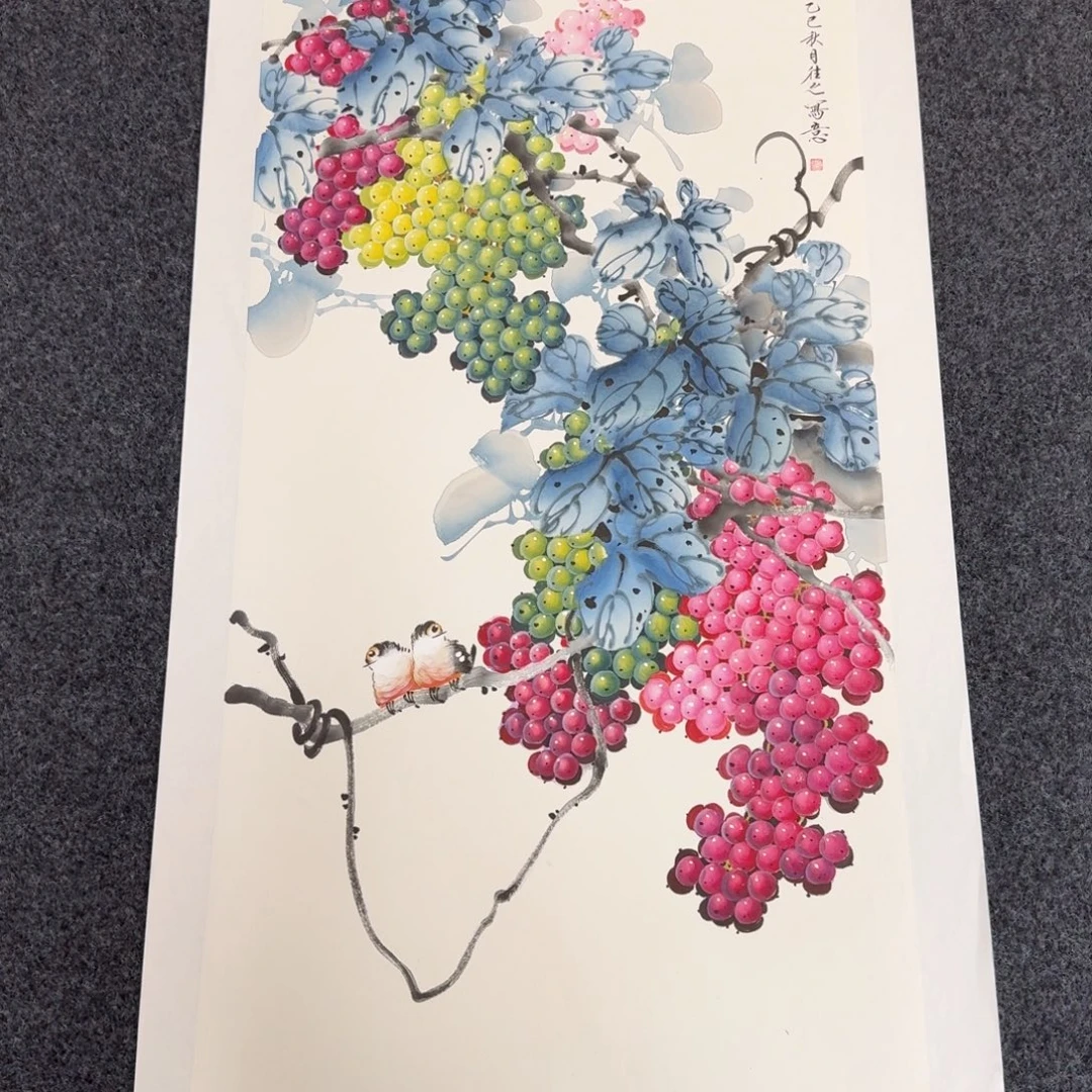 国画纯手绘山水花鸟纯手绘作品