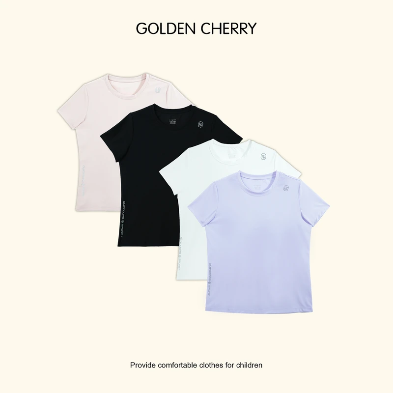 【金樱桃Golden cherry】亲子女士四色洋气百搭T恤5301