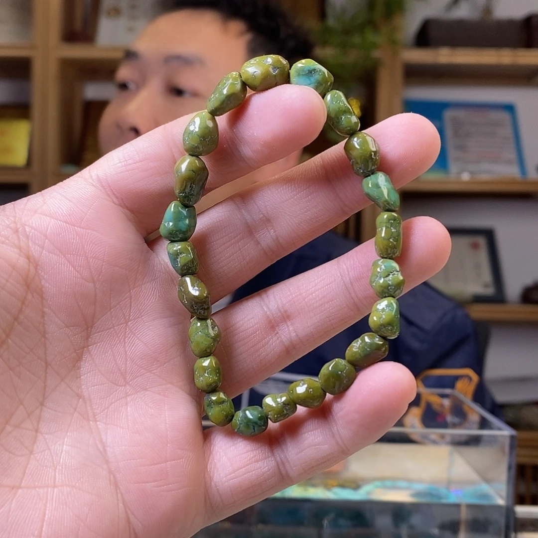绿松石未镶嵌随型手串