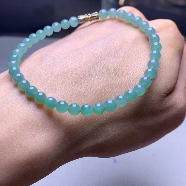 定制翡翠未镶嵌缅甸翡翠a货卡5.1手串