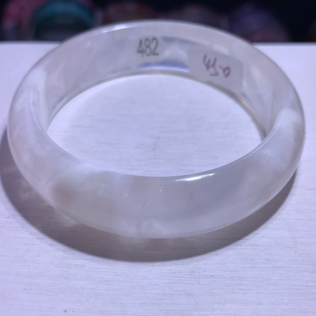 水晶手镯银S925镶嵌雪花幽灵61.1圈482