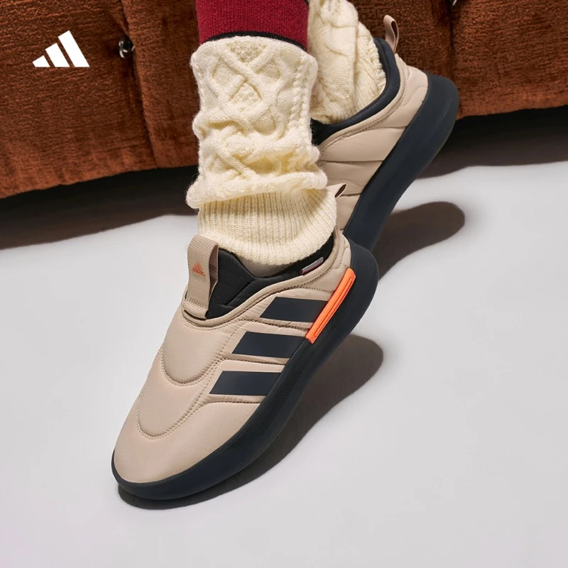 阿迪达斯官方 ADIPUFF面包鞋柔软舒适保暖棉鞋 adidas IF4227